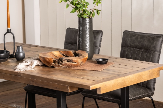 reclaimed wood dining table