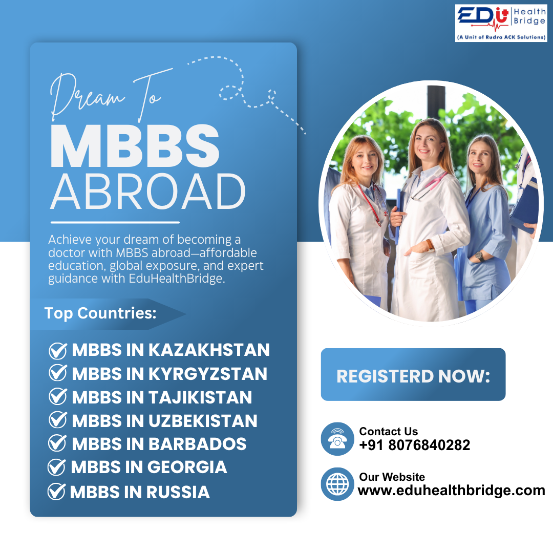 Indian students preparing for MBBS abroad admission with EduHealthBridge guidance.
