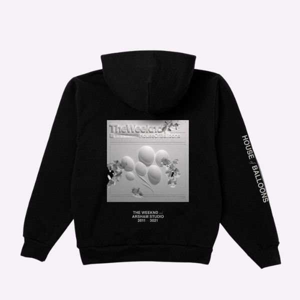 The-Weeknd x Daniel-Arsham House Of Balloons Eroded Cover Pullover Hood Black