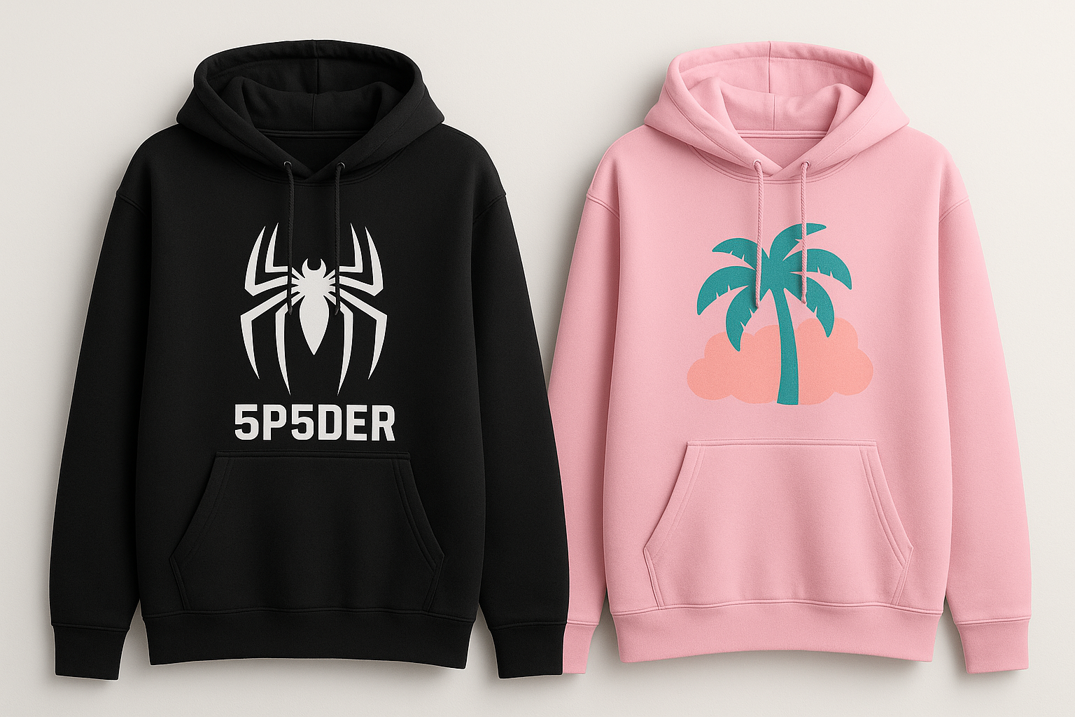 sp5der x pink palm puff