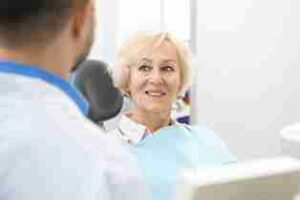 a checkup of old woman