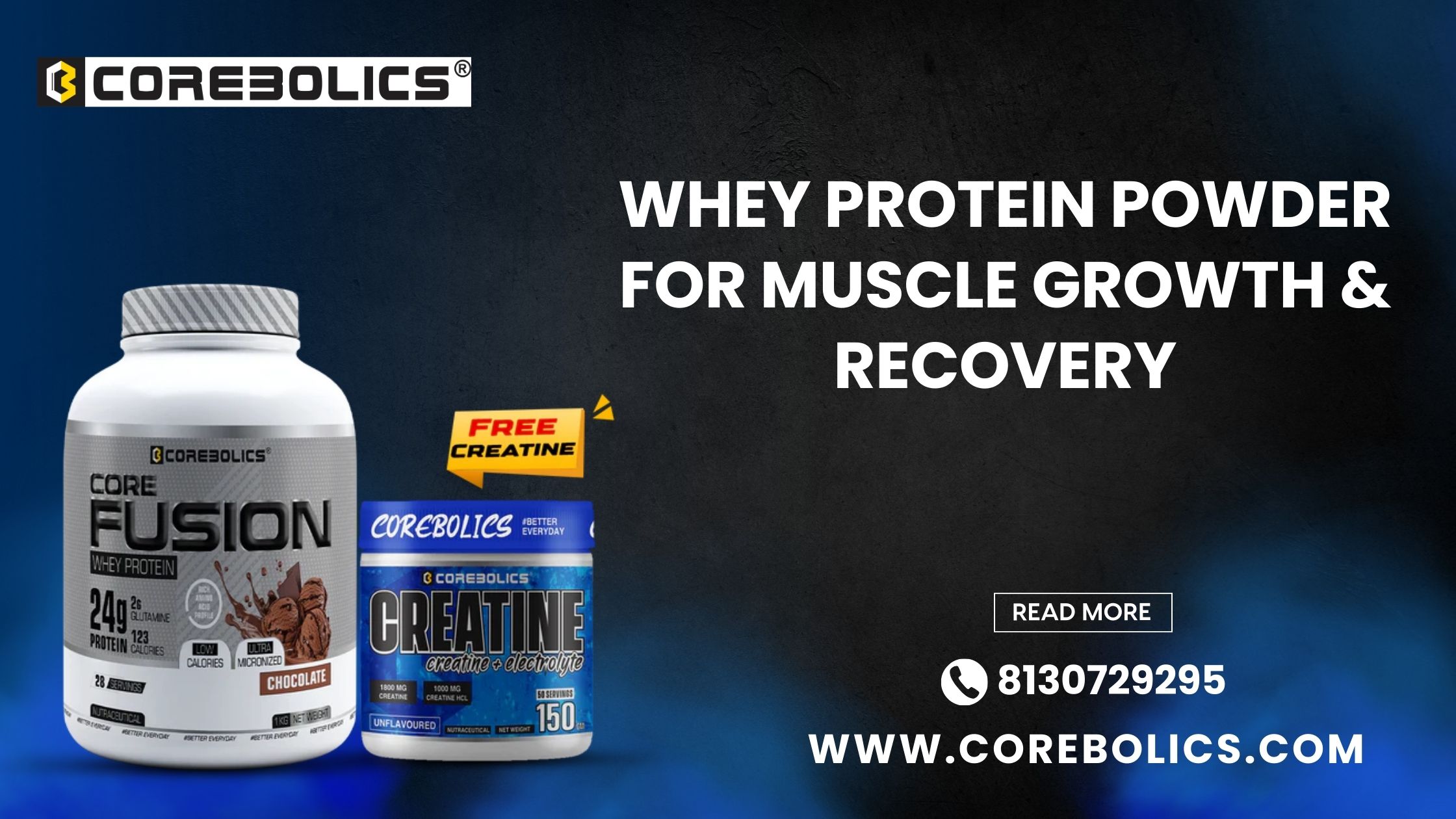 Whey Protein Powder for Muscle Growth & Recovery