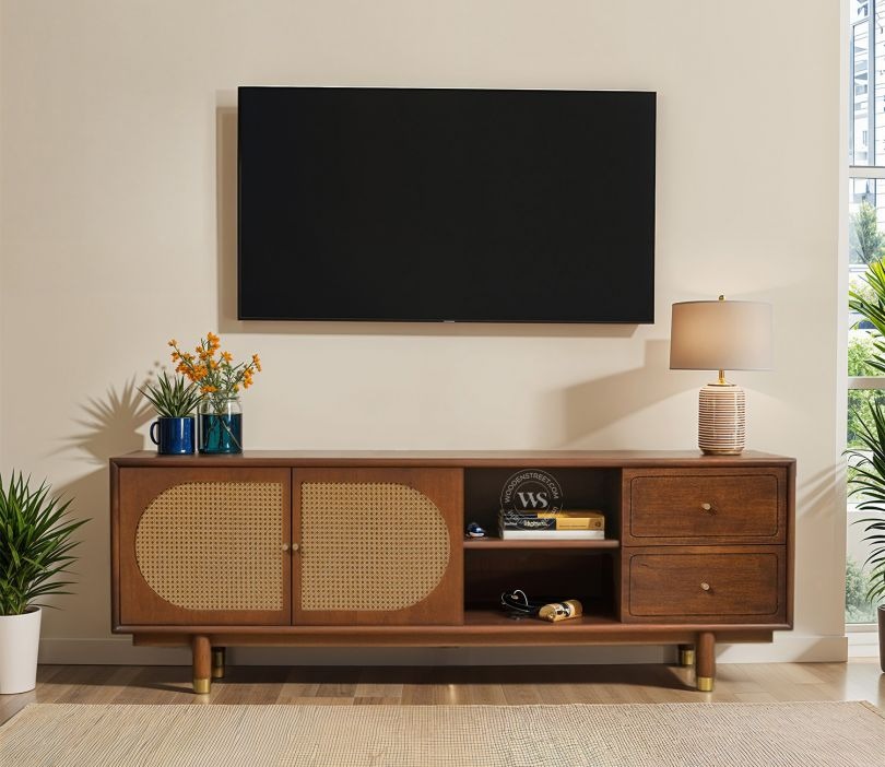 wooden tv unit