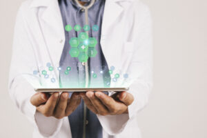 medical-banner-with-doctor-holding-tablet