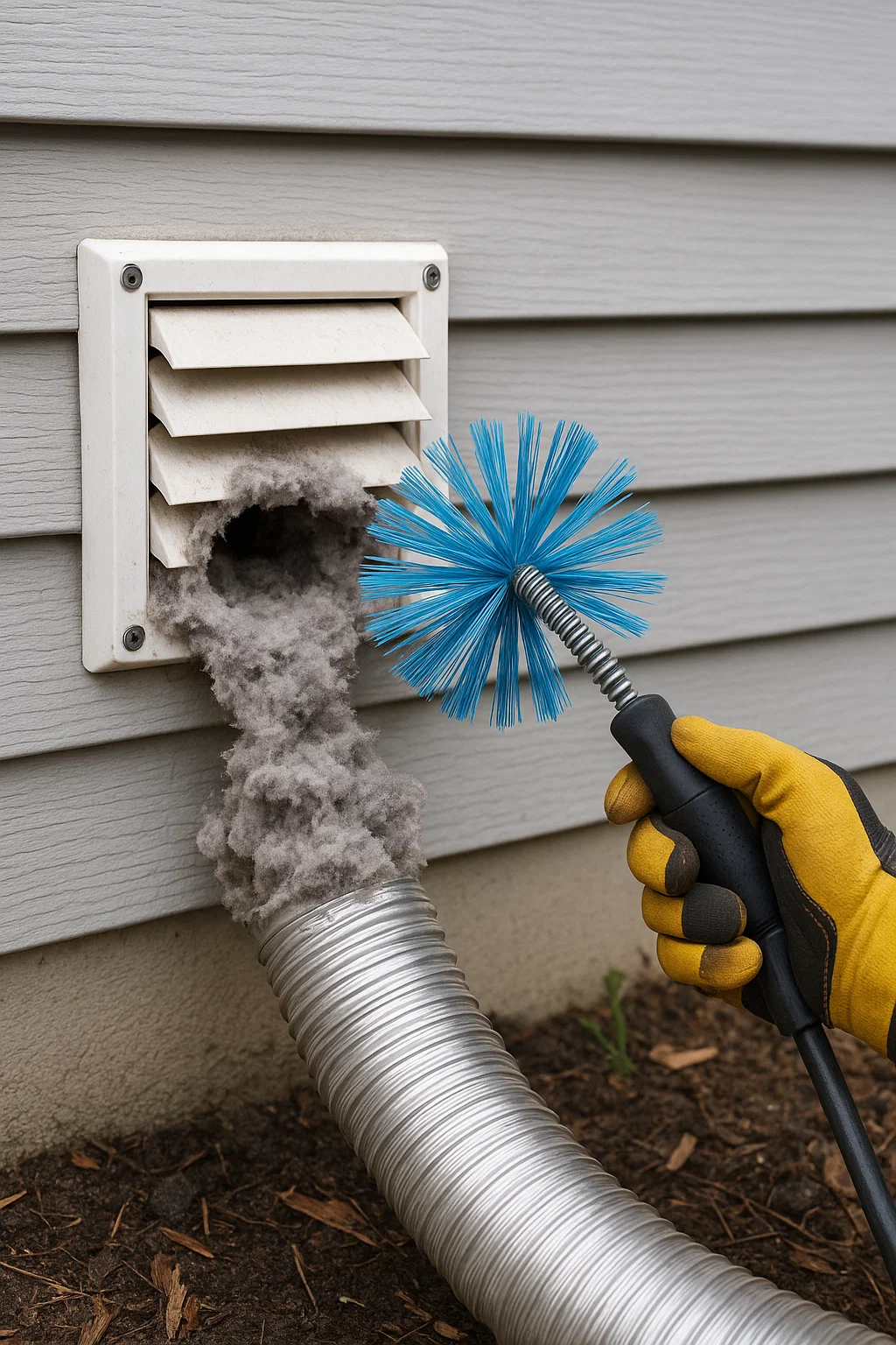 Cleaning Dryer Vent With Leaf Blower